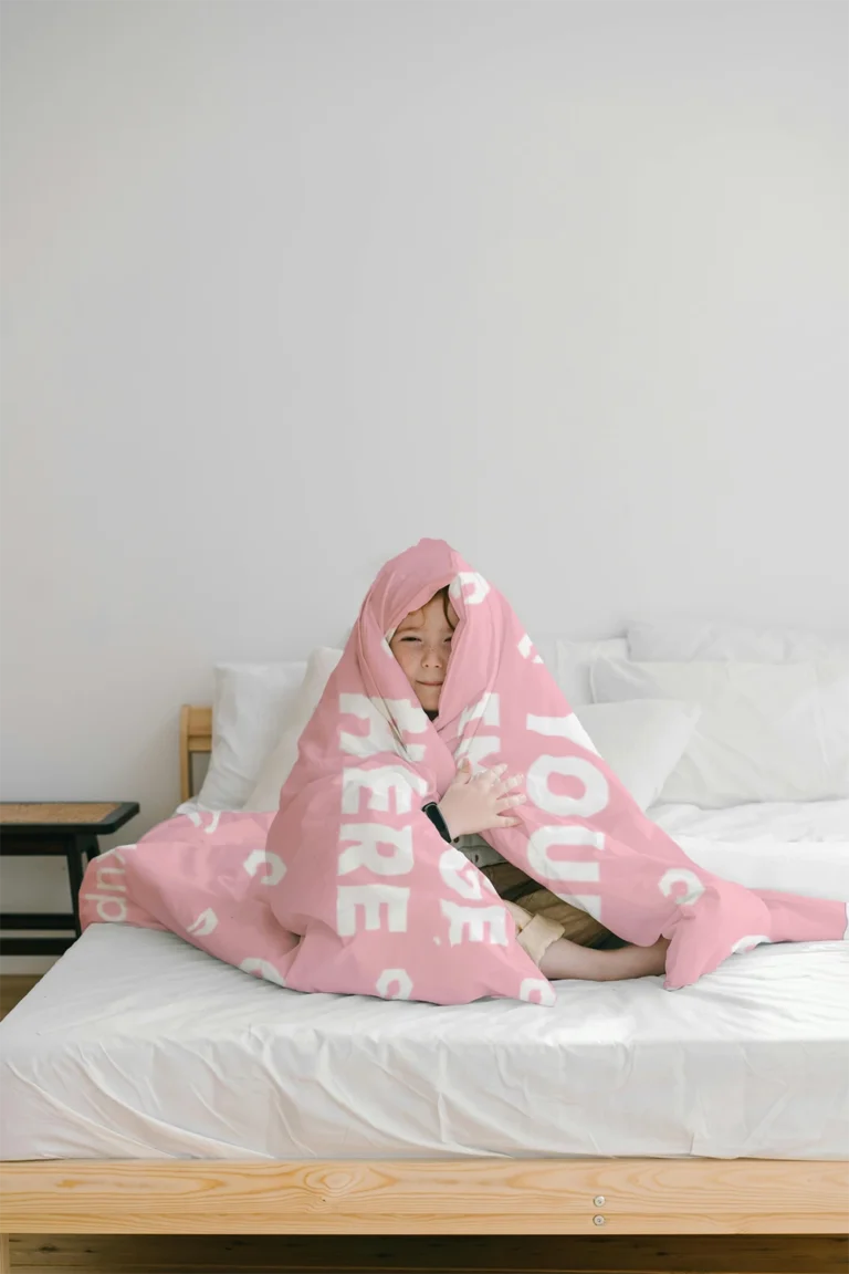 Pink Blanket Mockup Template