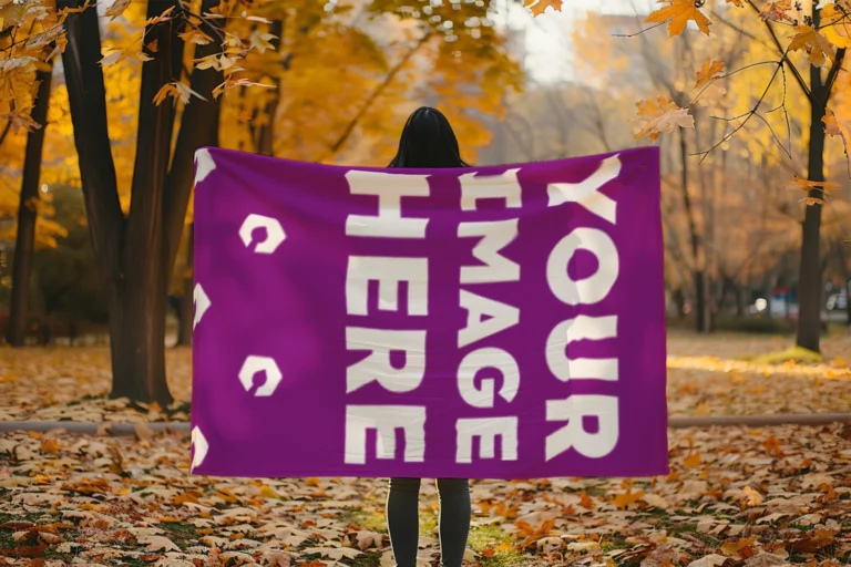 Purple Blanket Mockup Template