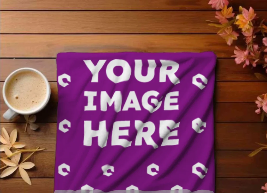 Purple Blanket Mockup Template