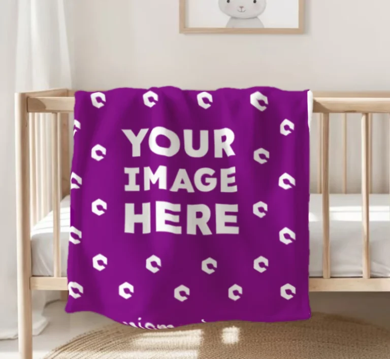Purple Blanket Mockup Template