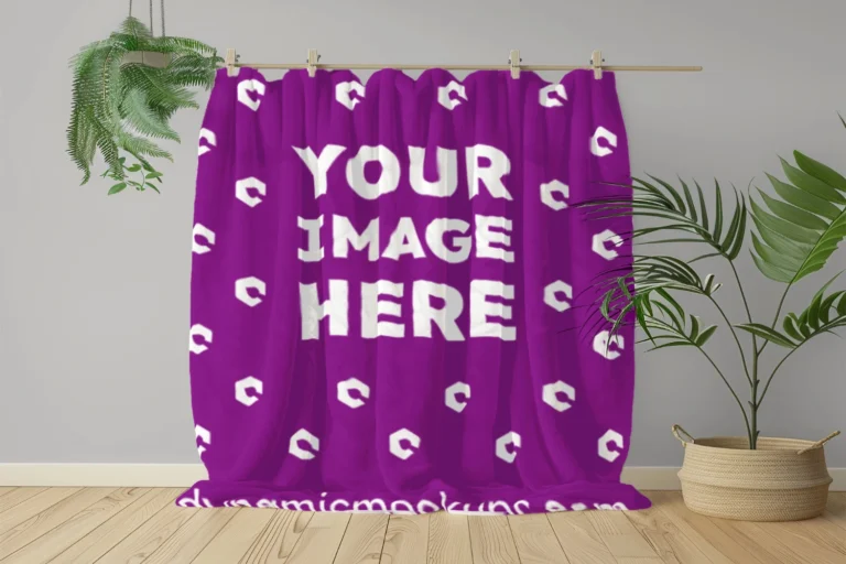 Purple Blanket Mockup Template