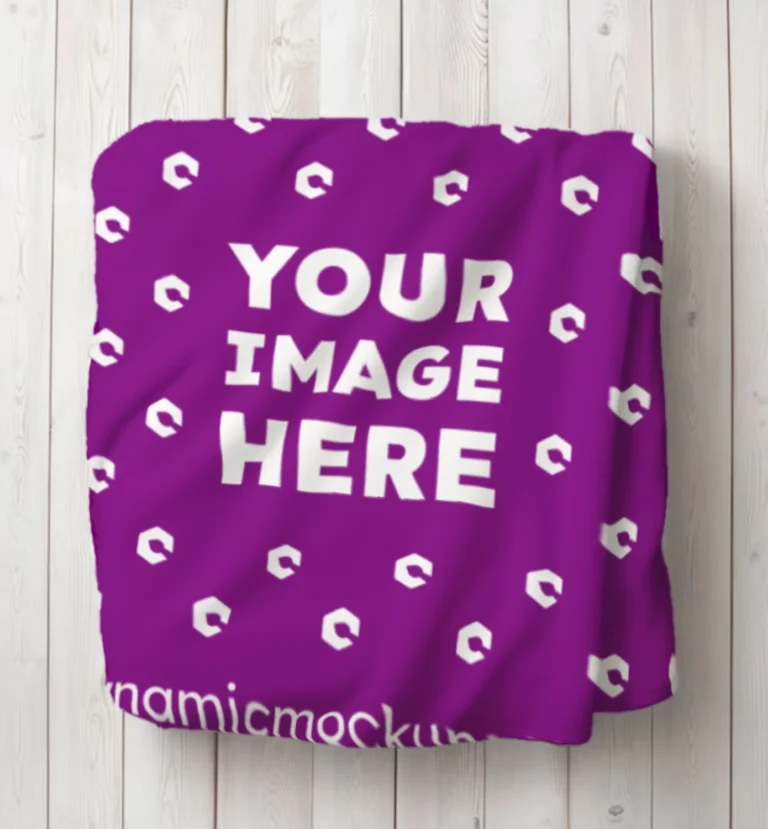 Purple Blanket Mockup Template