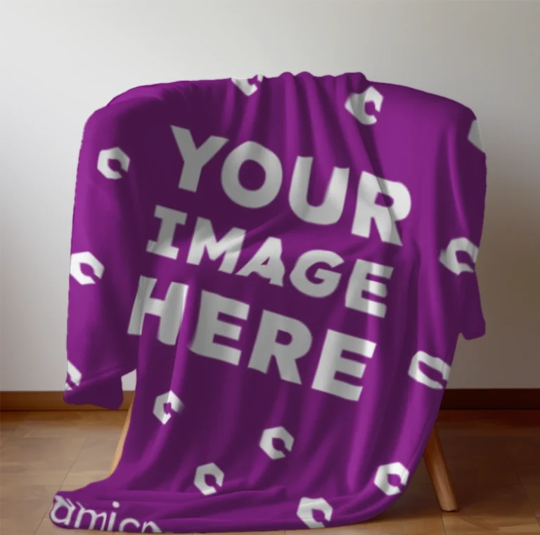 Purple Blanket Mockup Template