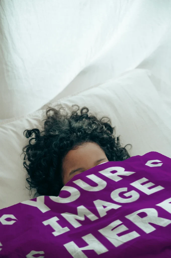 Purple Blanket Mockup Template