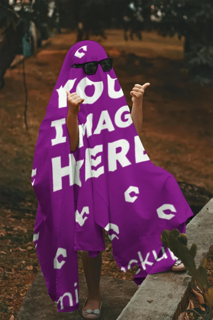 Purple Blanket Mockup Template