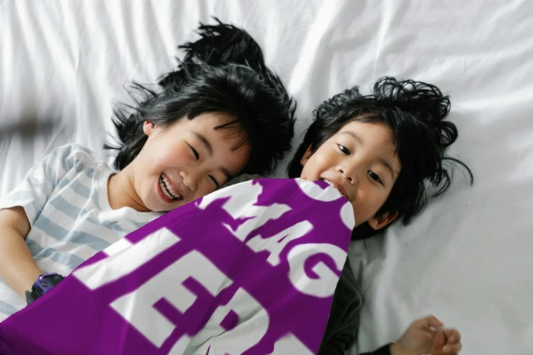 Purple Blanket Mockup Template