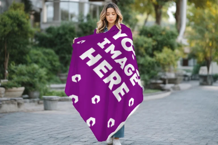 Purple Blanket Mockup Template