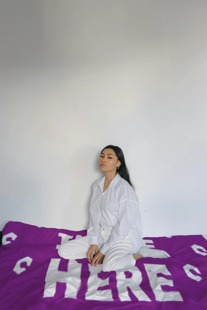 Purple Blanket Mockup Template