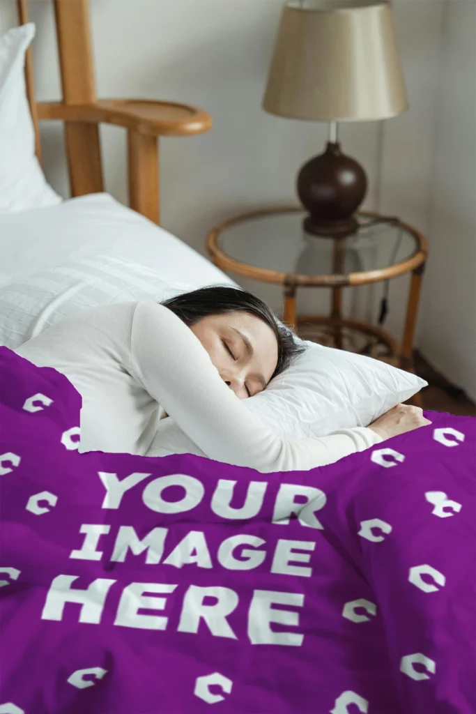 Purple Blanket Mockup Template
