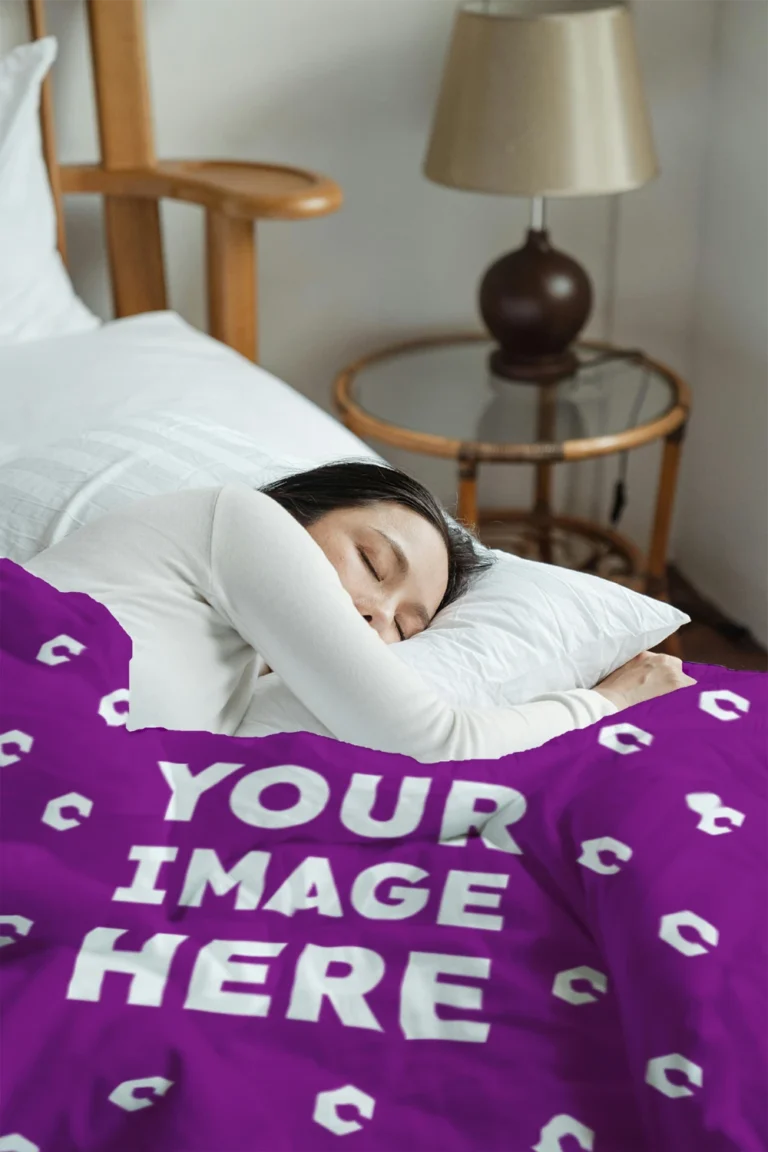 Purple Blanket Mockup Template