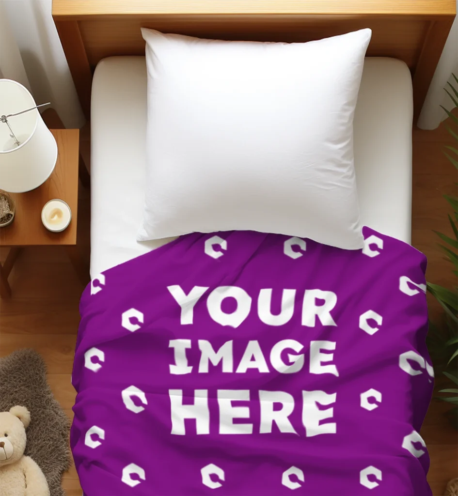 Purple Blanket Mockup Template