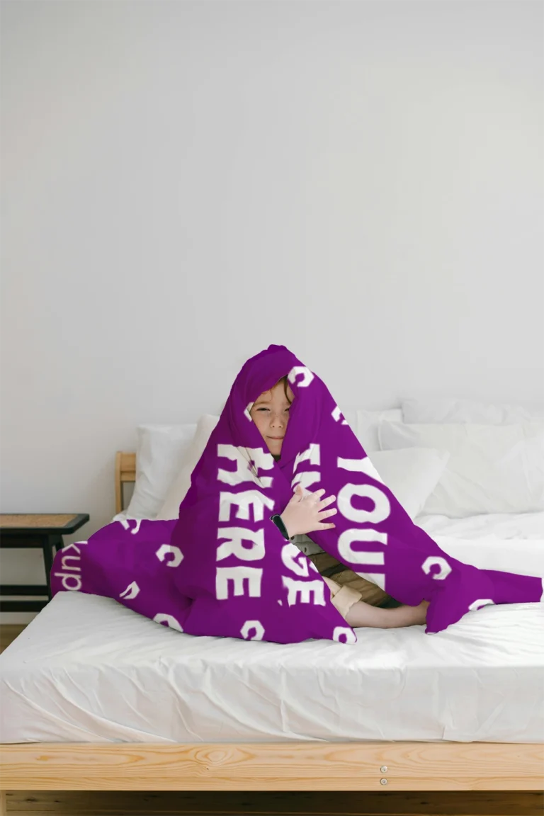 Purple Blanket Mockup Template