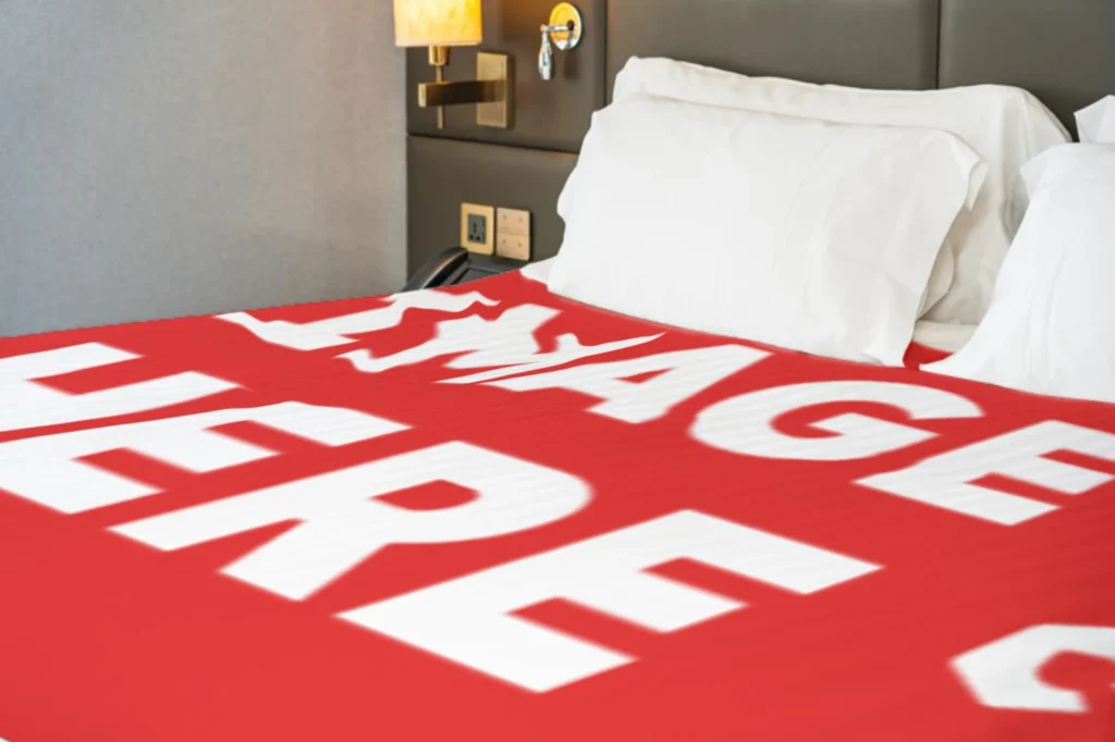 Red Blanket Mockup Template