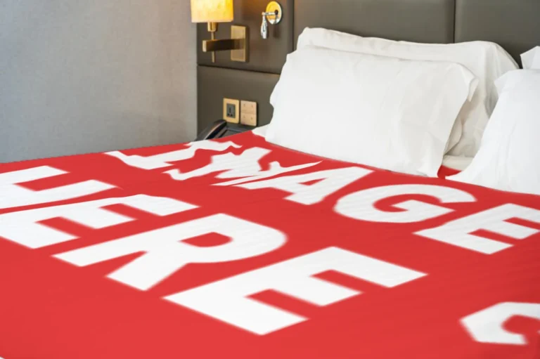 Red Blanket Mockup Template