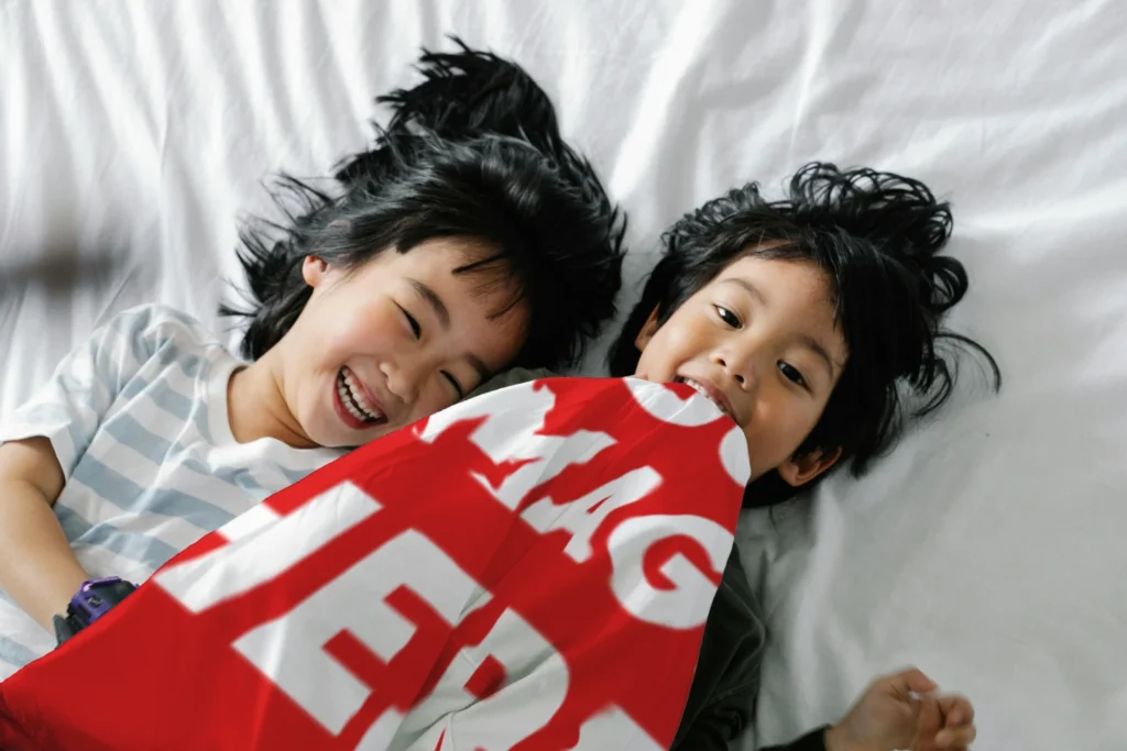 Red Blanket Mockup Template