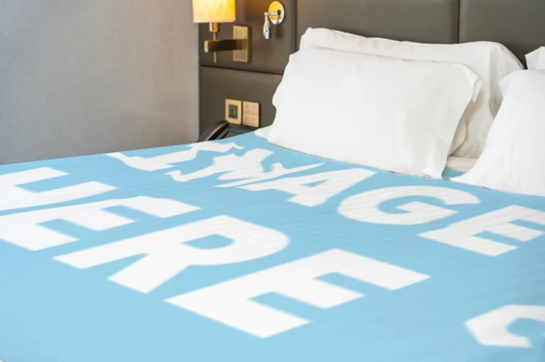 Sky Blue Blanket Mockup Template