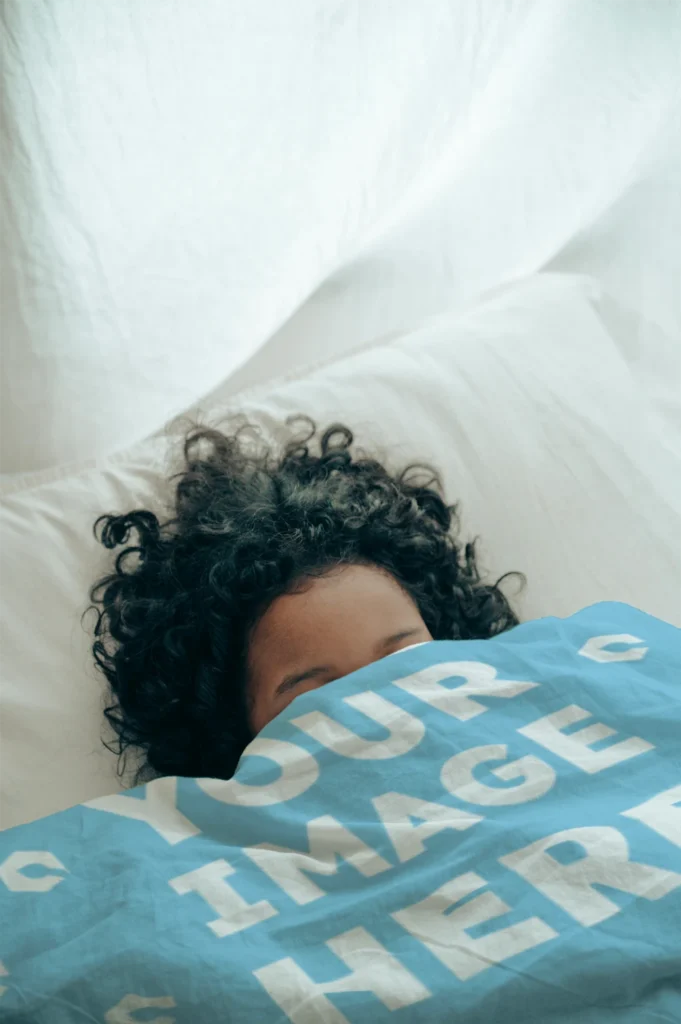 Sky Blue Blanket Mockup Template