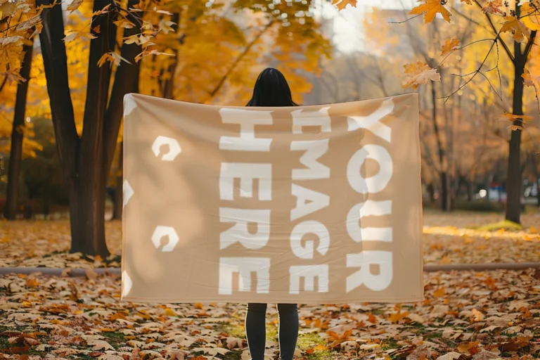 Tan Blanket Mockup Template