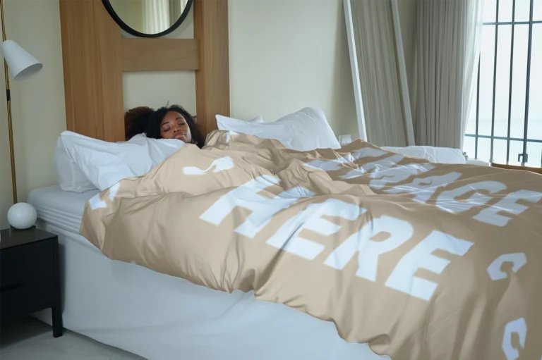 Tan Blanket Mockup Template