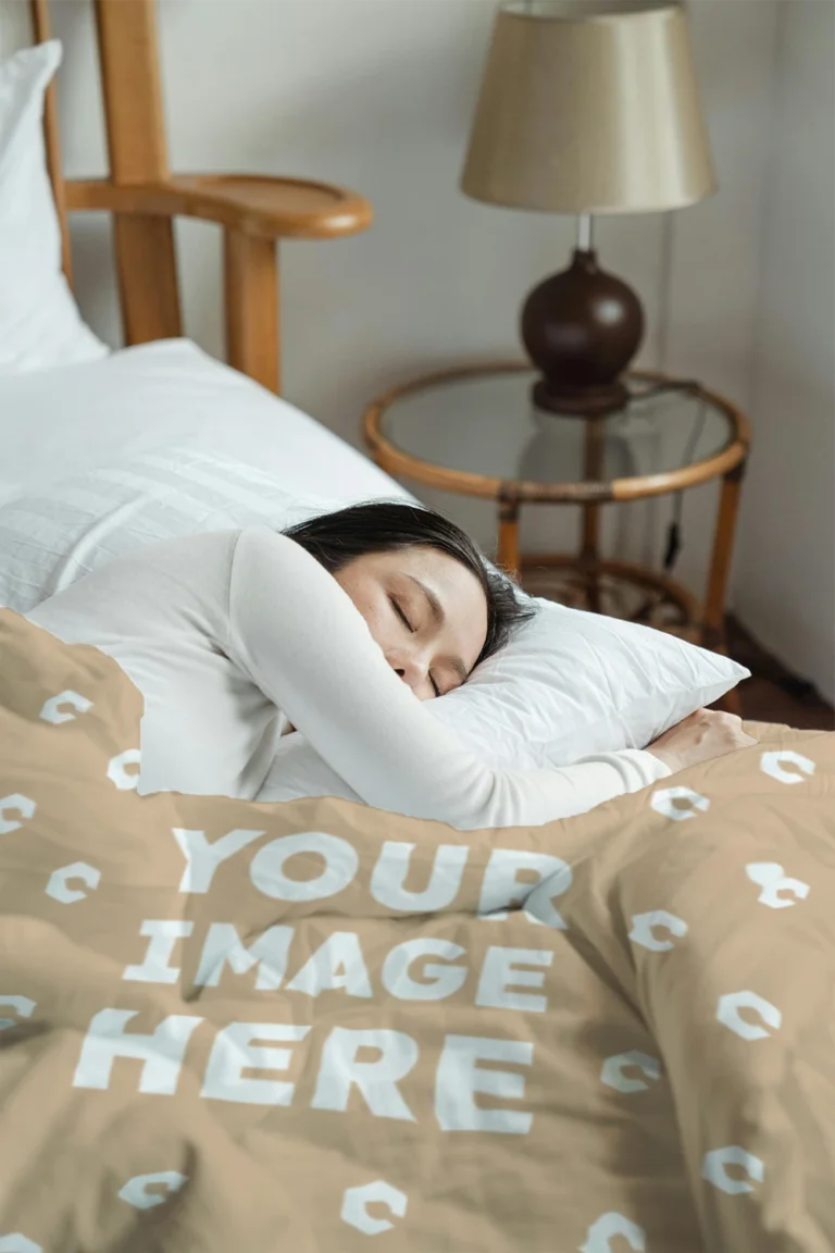 Tan Blanket Mockup Template