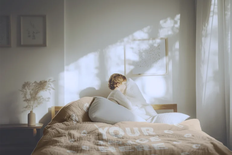 Tan Blanket Mockup Template