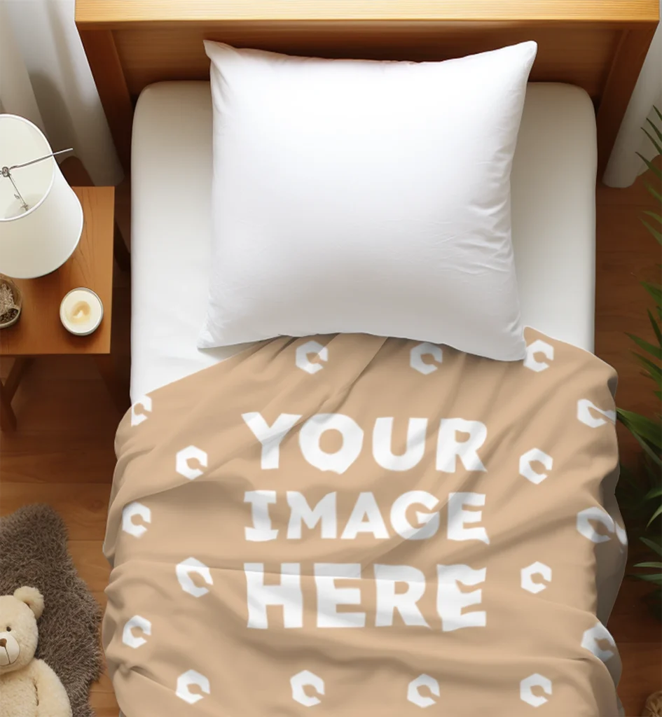 Tan Blanket Mockup Template