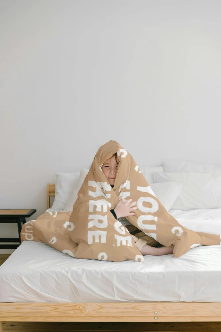 Tan Blanket Mockup Template