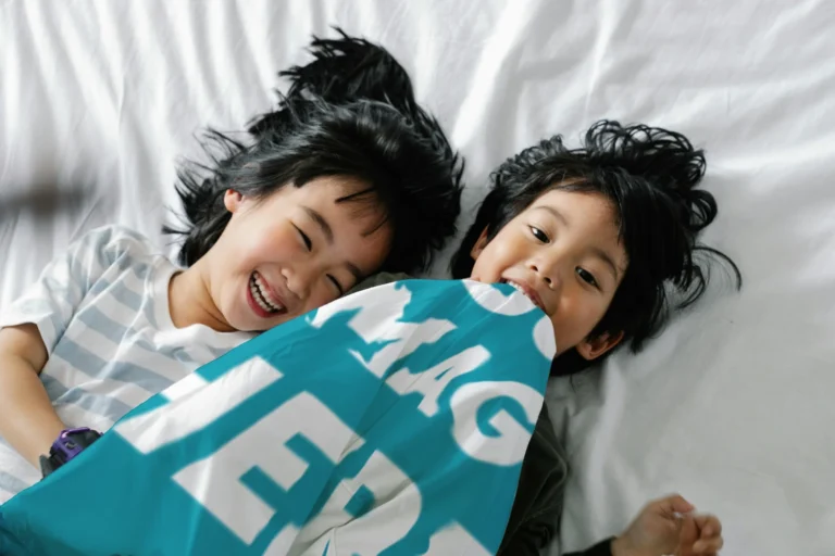 Teal Blanket Mockup Template