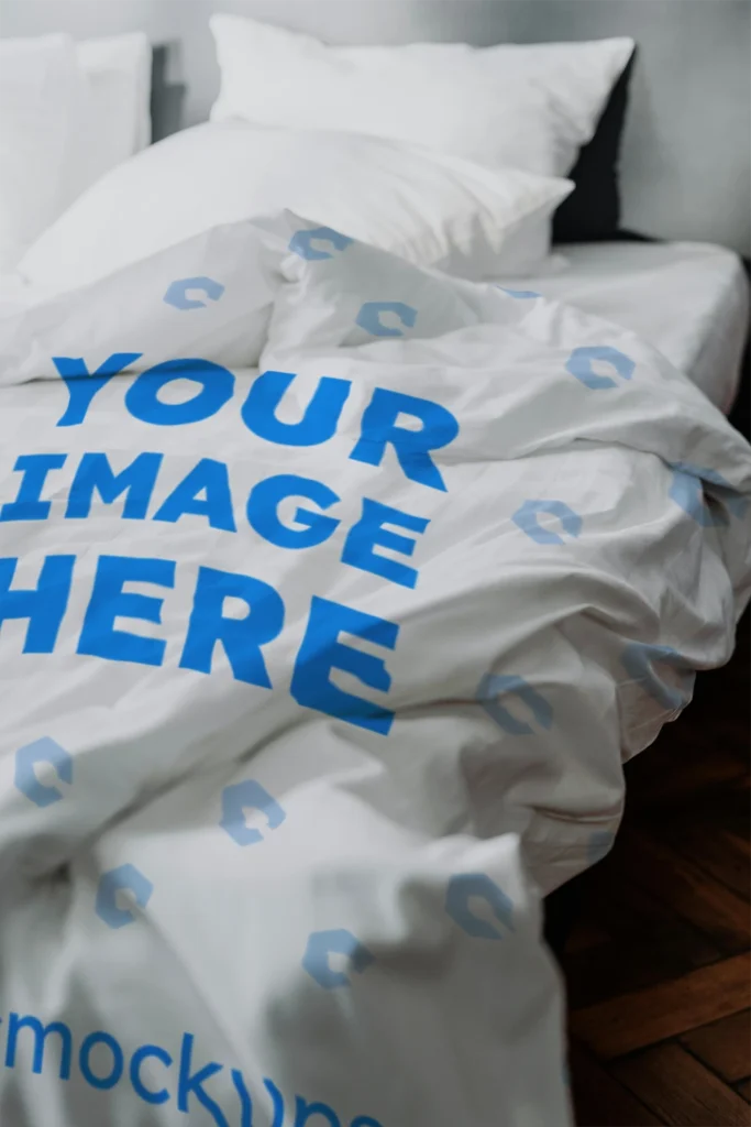 White Blanket Mockup Template