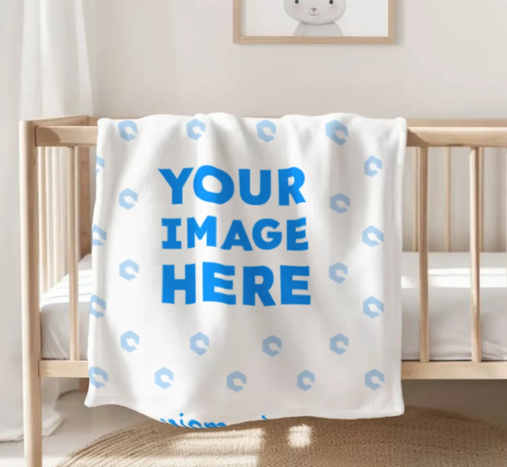 White Blanket Mockup Template