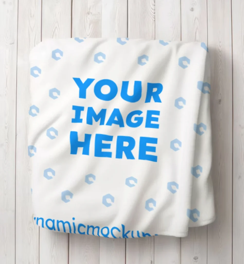 White Blanket Mockup Template