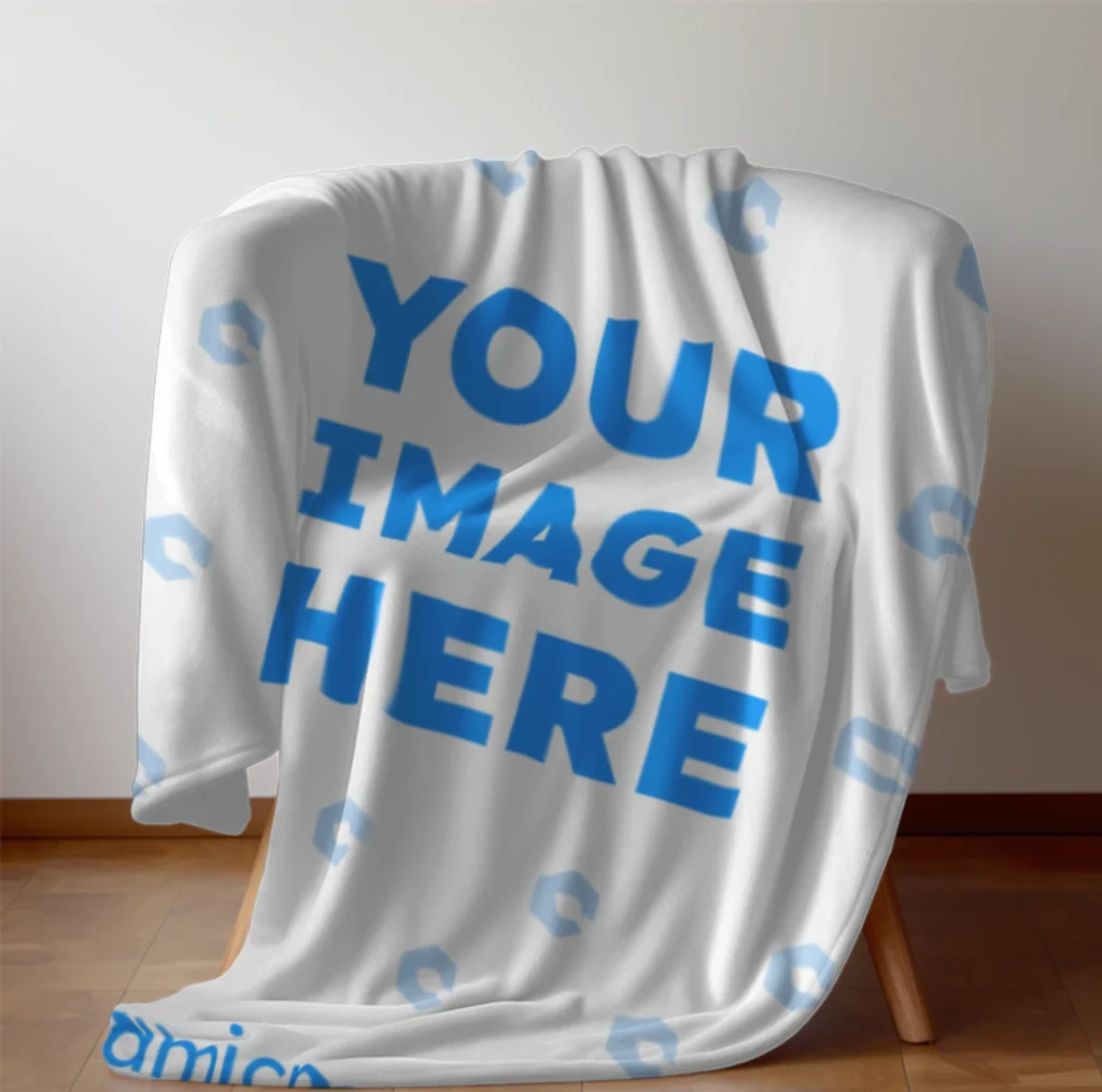 White Blanket Mockup Template