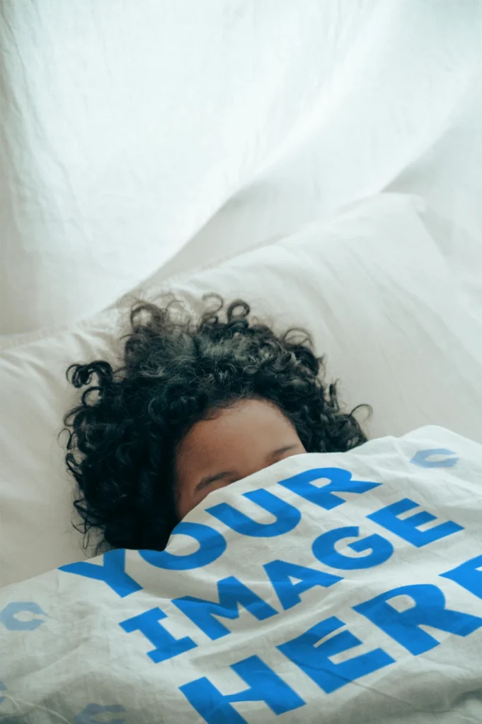 White Blanket Mockup Template