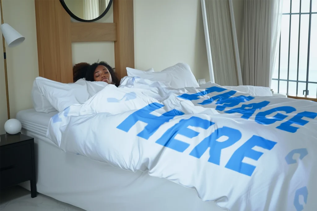 White Blanket Mockup Template