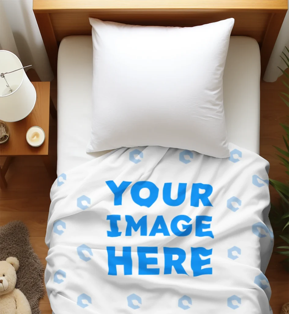 White Blanket Mockup Template