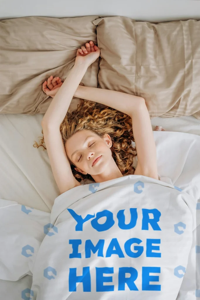 White Blanket Mockup Template