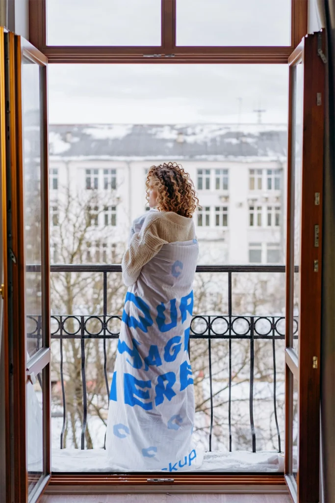 White Blanket Mockup Template