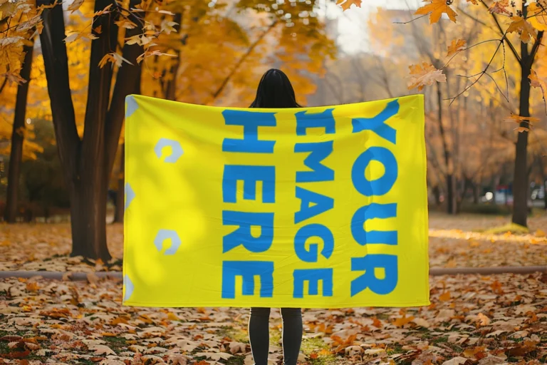 Yellow Blanket Mockup Template