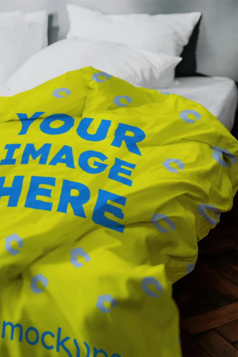 Yellow Blanket Mockup Template