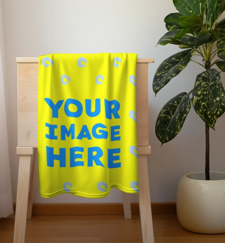 Yellow Blanket Mockup Template