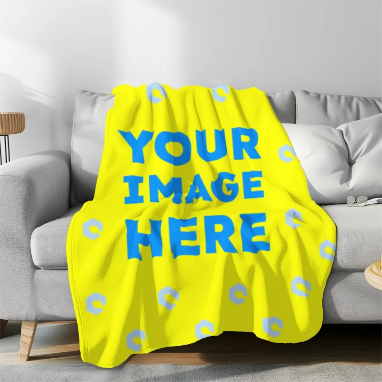 Yellow Blanket Mockup Template
