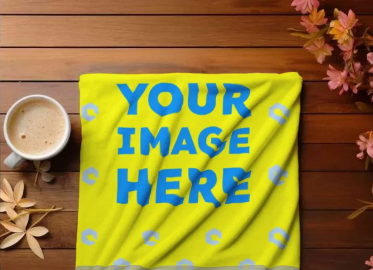 Yellow Blanket Mockup Template