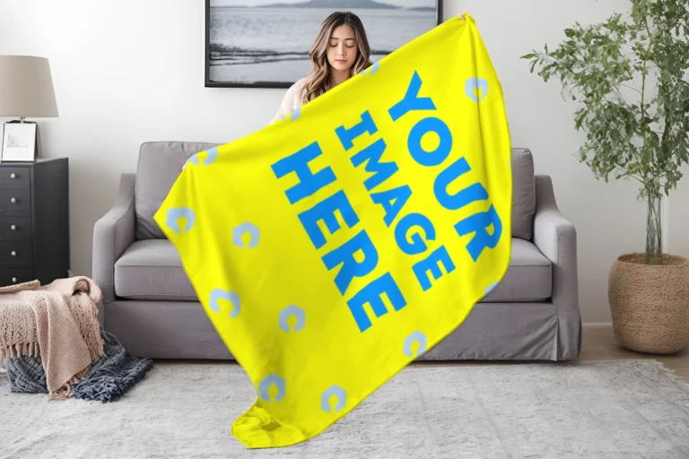 Yellow Blanket Mockup Template