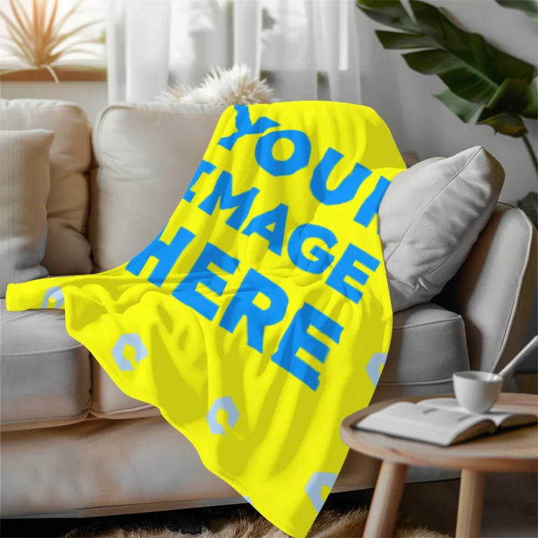 Yellow Blanket Mockup Template