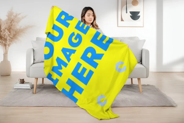 Yellow Blanket Mockup Template
