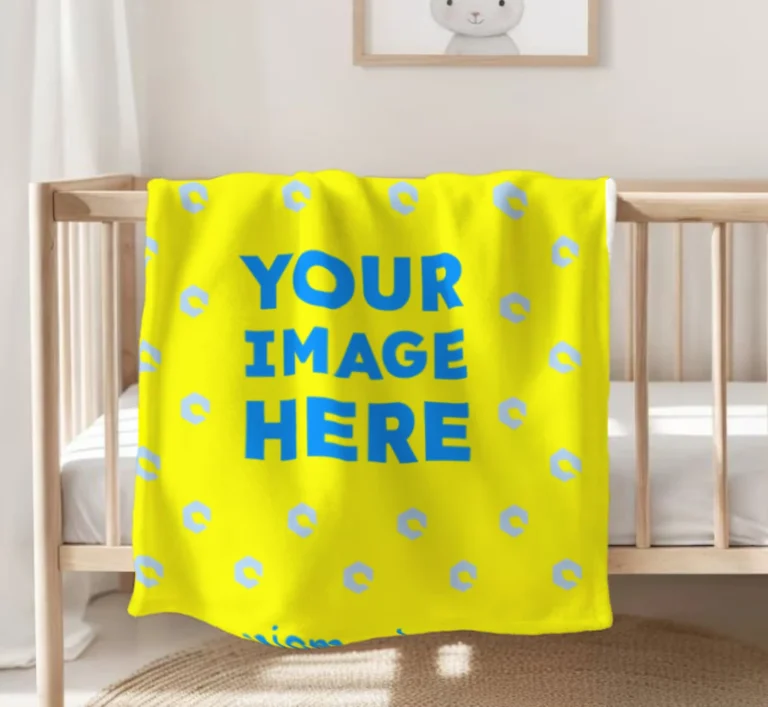Yellow Blanket Mockup Template