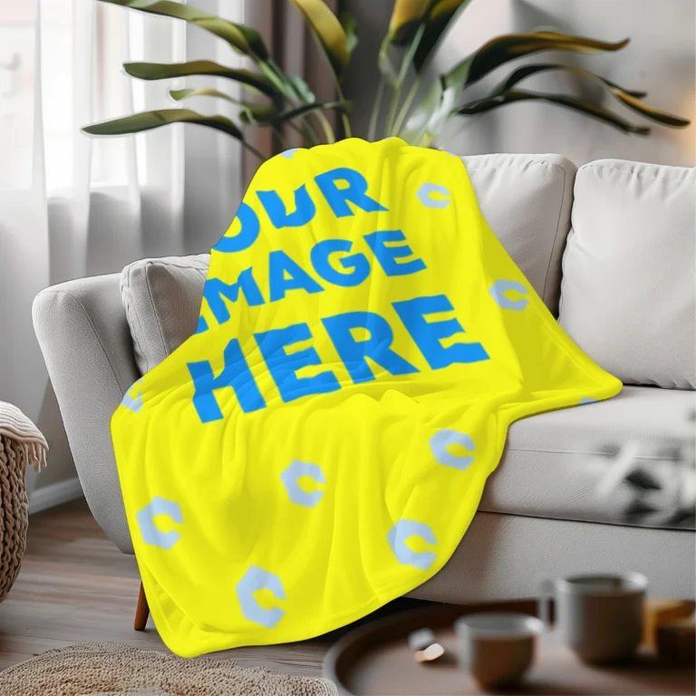 Yellow Blanket Mockup Template