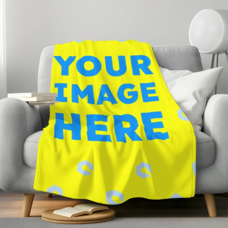 Yellow Blanket Mockup Template