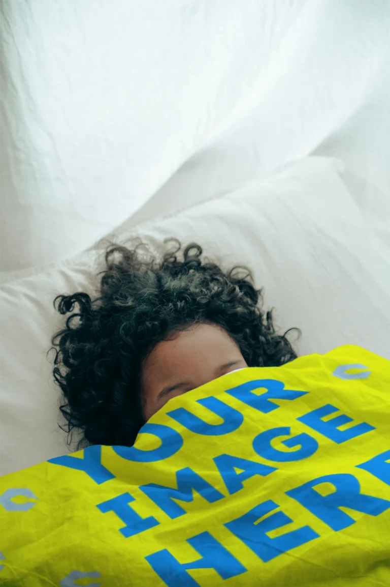 Yellow Blanket Mockup Template