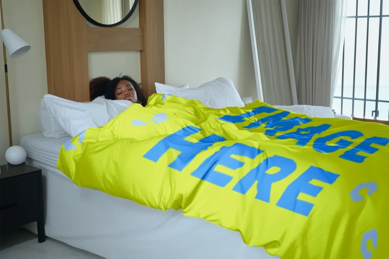 Yellow Blanket Mockup Template